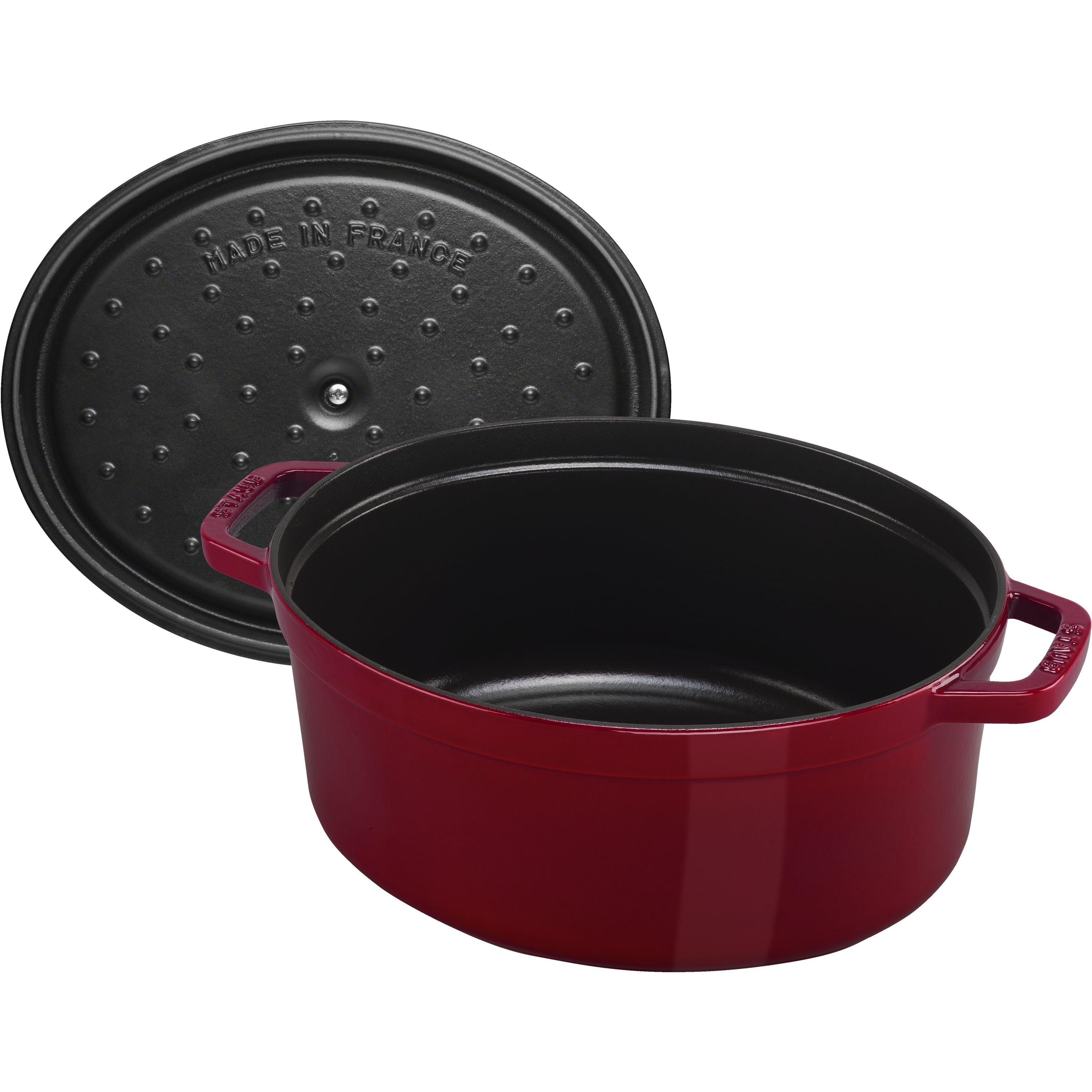 Cocotte 31 cm, oval, Bordeaux, Gusseisen