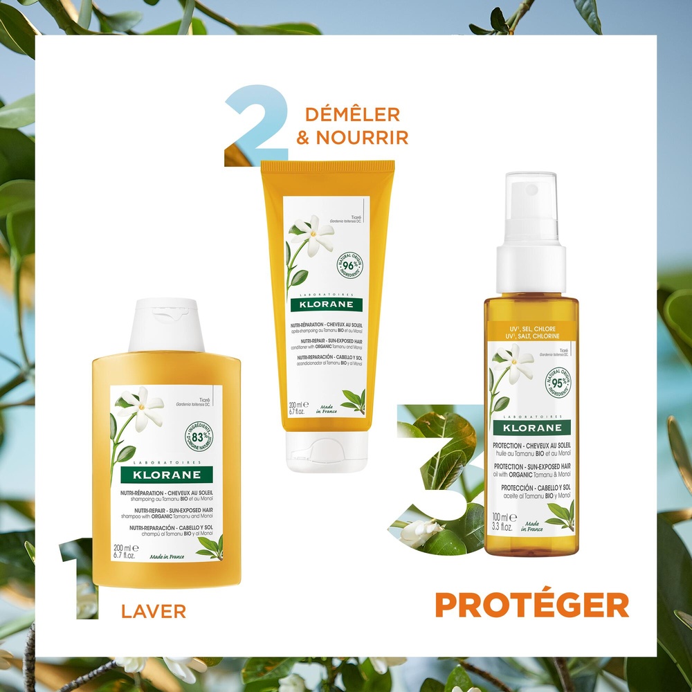 Klorane Klorane  Huile protectrice capillaire au  Tamanu BIO et Monoï 100 ml Huile