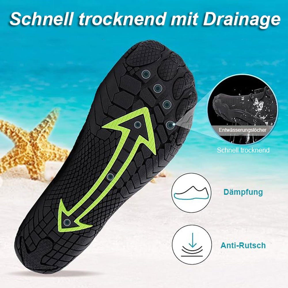 Sarfly Strandschuhe Surfschuhe Poolschuhe Unisex Barfußschuhe 36-46EU Barfußschuh Gummi sohle, rutschfest und verschleißfest, elastisch und können