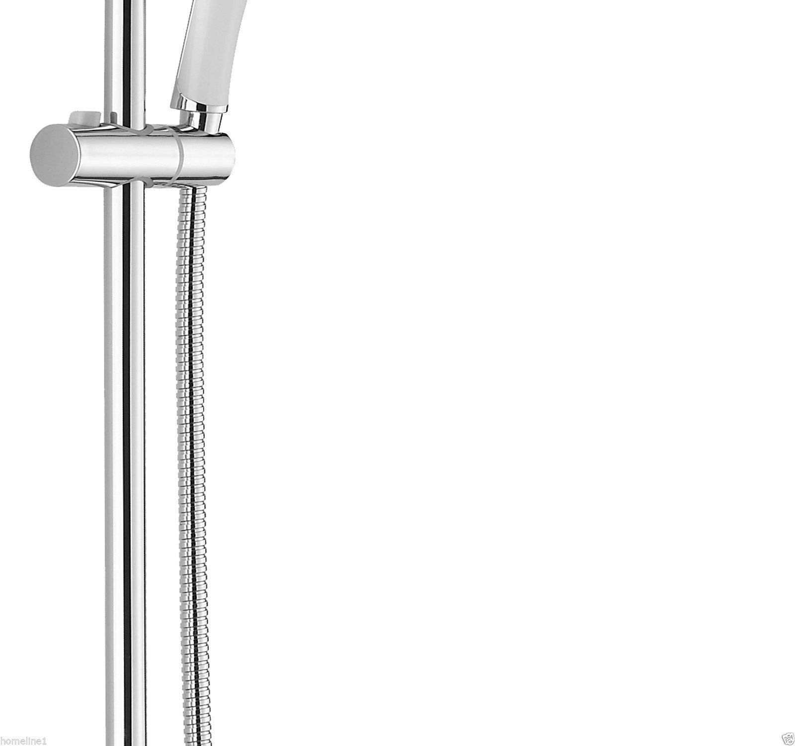 Homeline Duschsystem Regendusche set Überkopfbrausset Duschsäule Brauseset Duschsystem, Höhe 98 cm, 5 tlg.