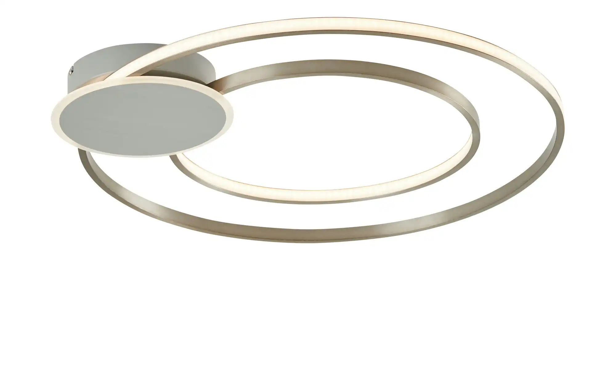 KHG LED-Deckenleuchte, 2-flammig, Nickel-matt ´Kreise´
