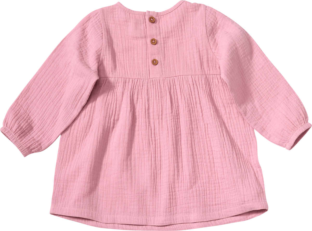 Langarmshirt aus Musselin, rosa, Gr. 104, 1 St