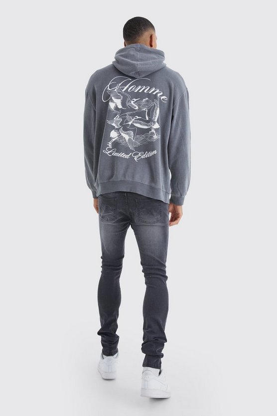 Tall Oversize Hoodie mit Print