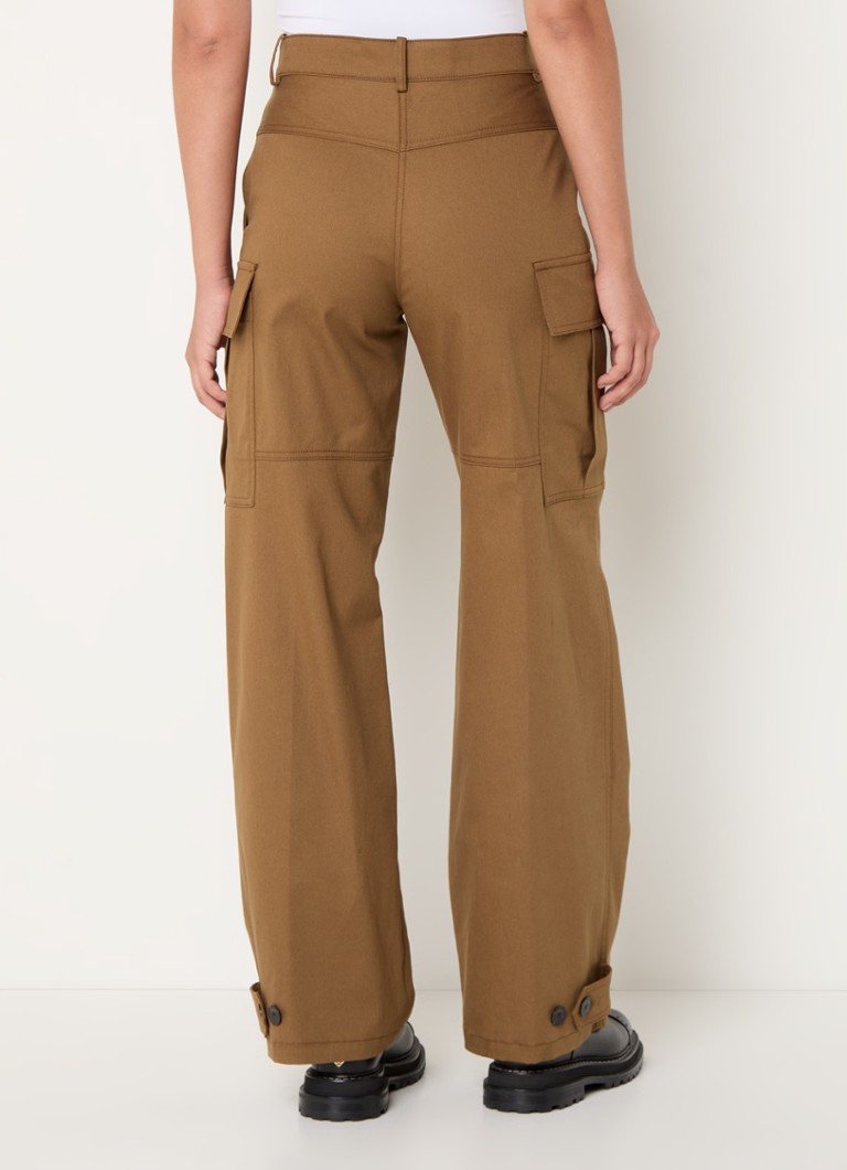 Sandro high-waist loose-fit cargo trousers with side pockets