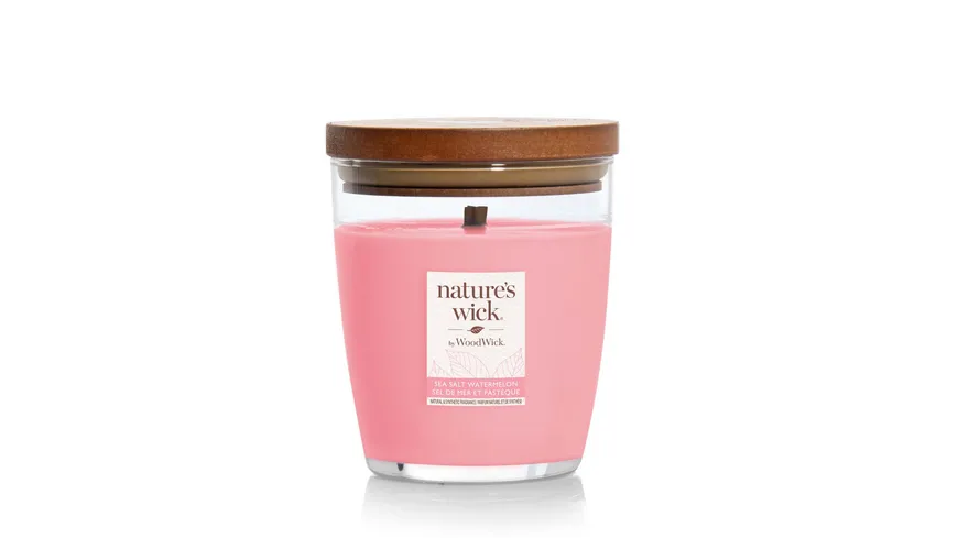 nature's wick Mittelgroße Kerze im Glas Sea Salt Watermelon