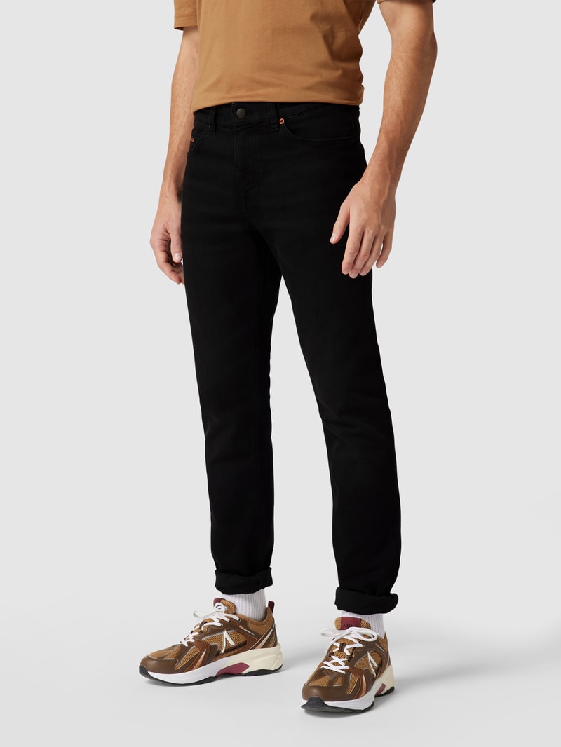 Slim Fit Jeans mit Stretch-Anteil in schwarz