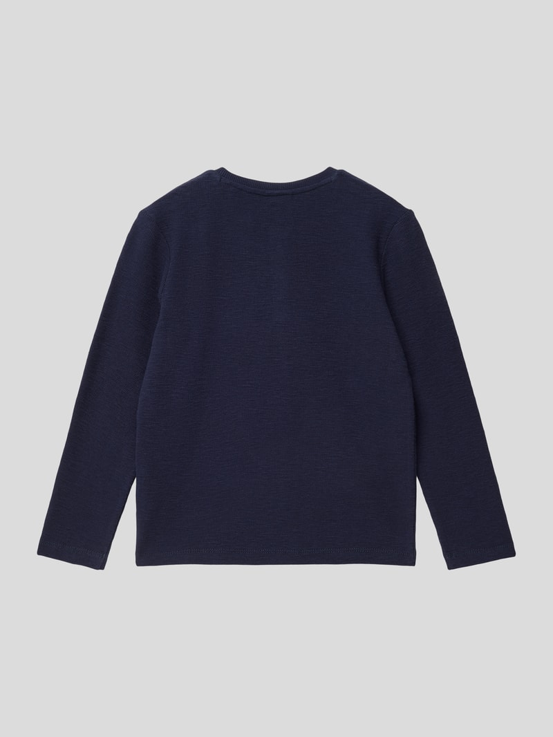 Longsleeve mit Brusttasche in marineblau