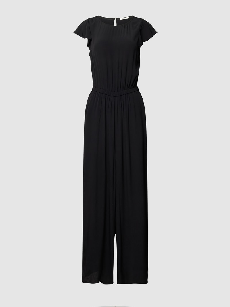 Jumpsuit aus reiner Viskose Modell 'palazzo' in schwarz