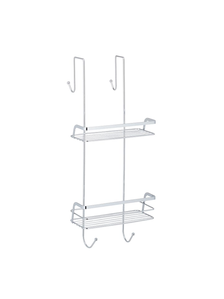 relaxdays Duschablage in Silber - (B)25,5 x (H)60 x (T)22,5 cm günstig kaufen onesize