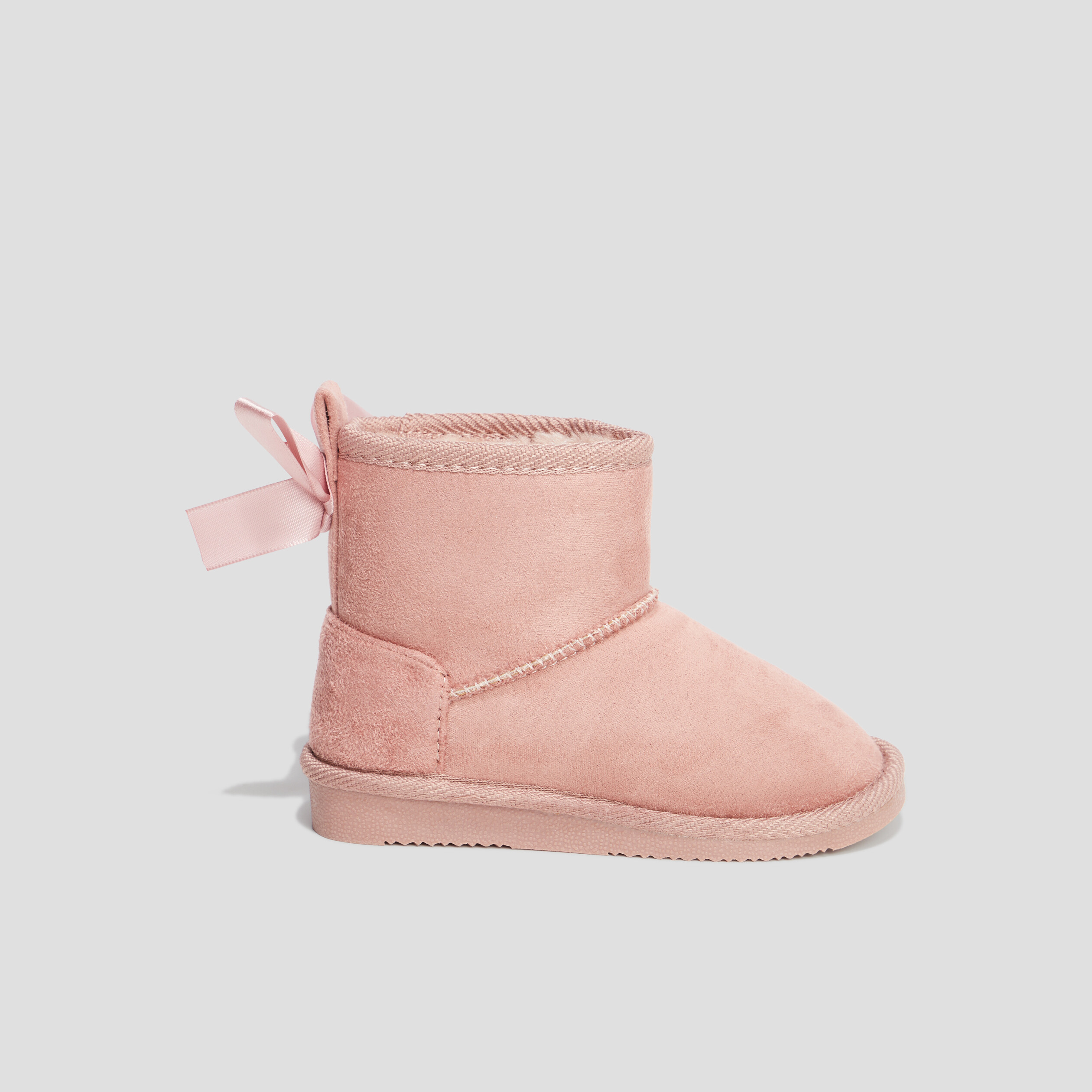 Bottines fourrées avec noeud rose fille | La Halle