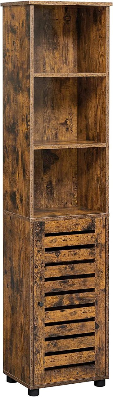 Vasagle Bodenschrank, 40x30x167cm, rustikalbraun