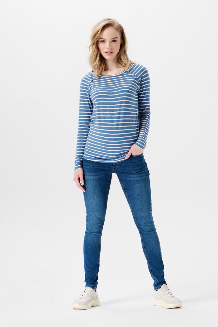Schmal geschnittene Jeans mit Überbauchbund