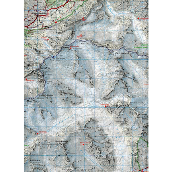KuF Schweiz Wanderkarte 25 Aletsch / Lötschental / Goms 1 : 60 000 - Wanderkarte