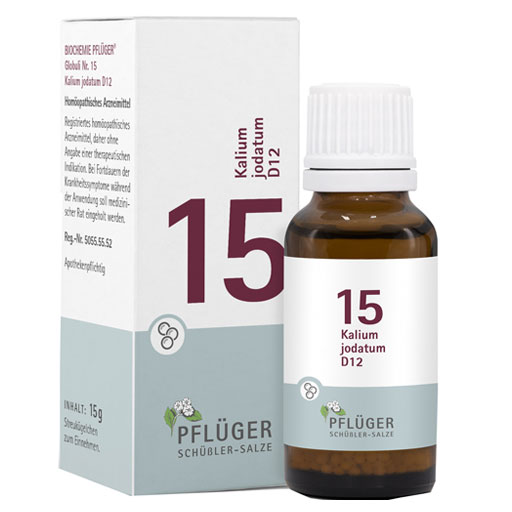 BIOCHEMIE Pflüger 15 Kalium jodatum D 12 Globuli  15 g  Globuli