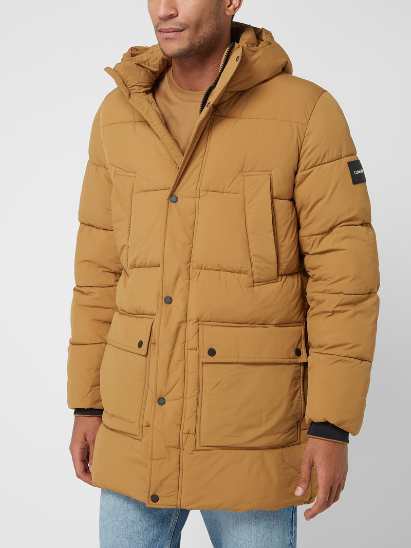 Steppjacke mit Kapuze Modell 'CRINKLE' in camel