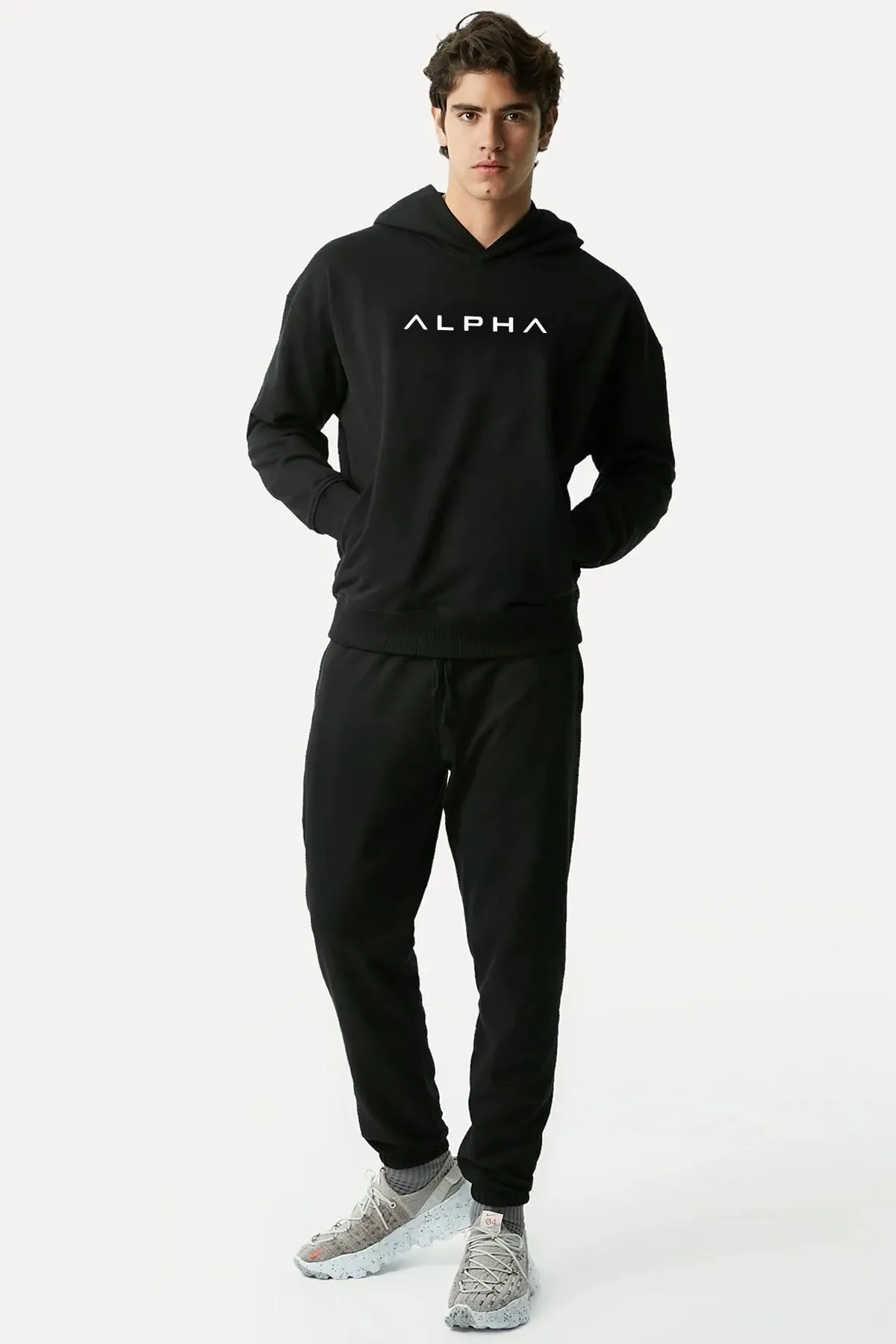 uyguntarz  Unisex-Trainingsanzug-Set mit Alpha-Aufdruck