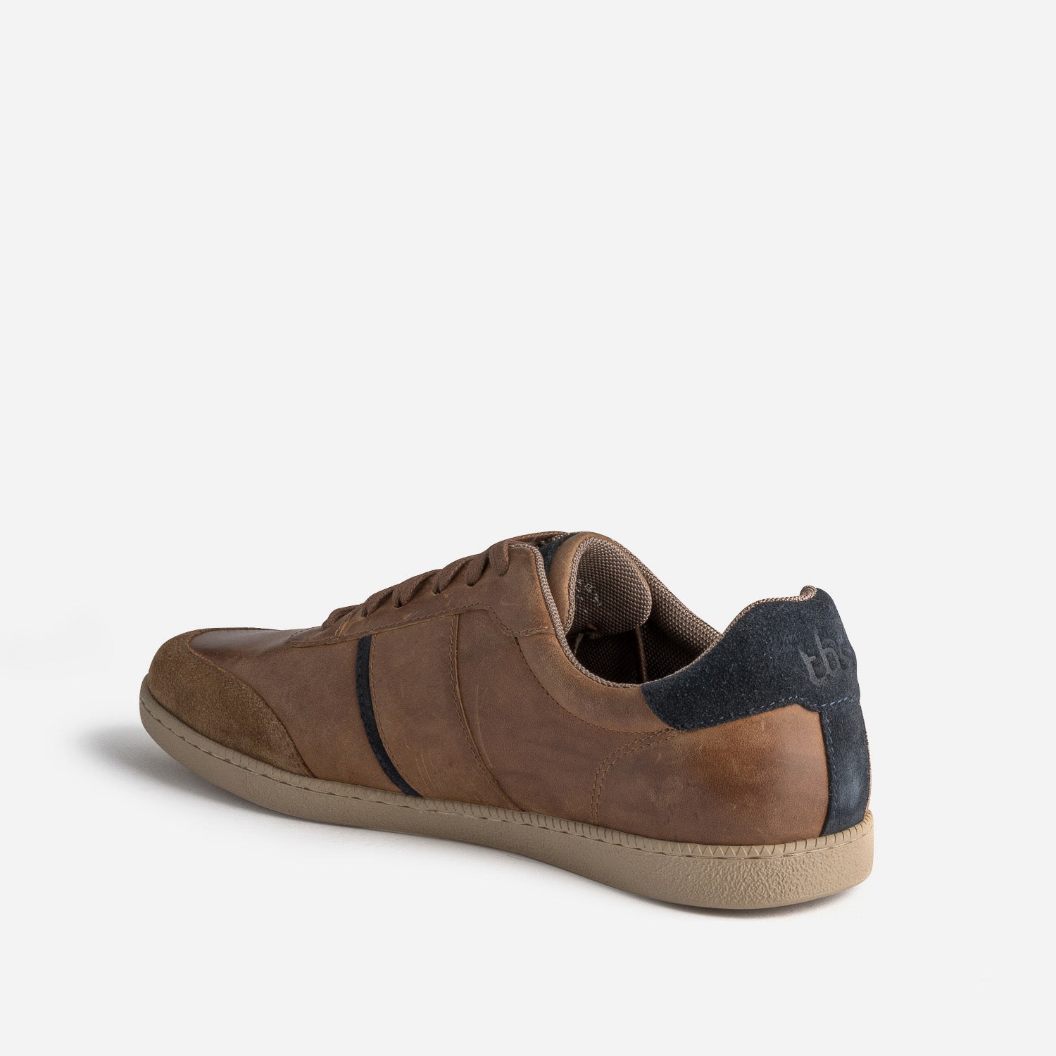Tennis TBS marron en cuir