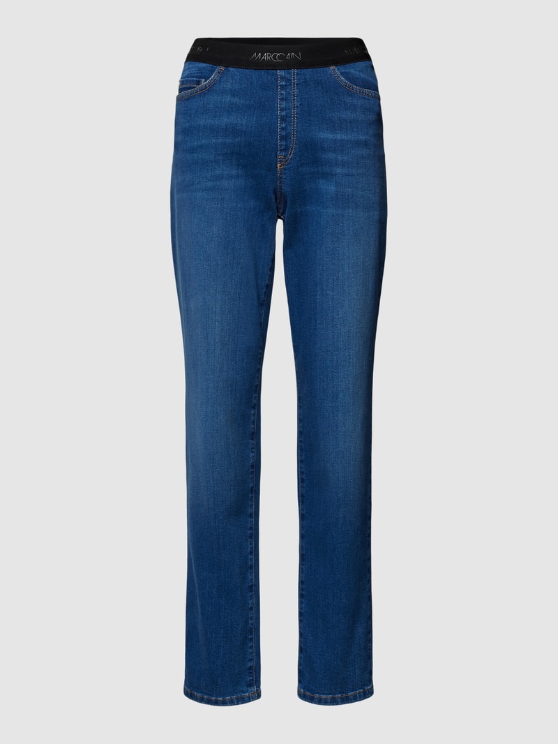 Jeans mit elastischem Bund Modell 'SIENA' in blau