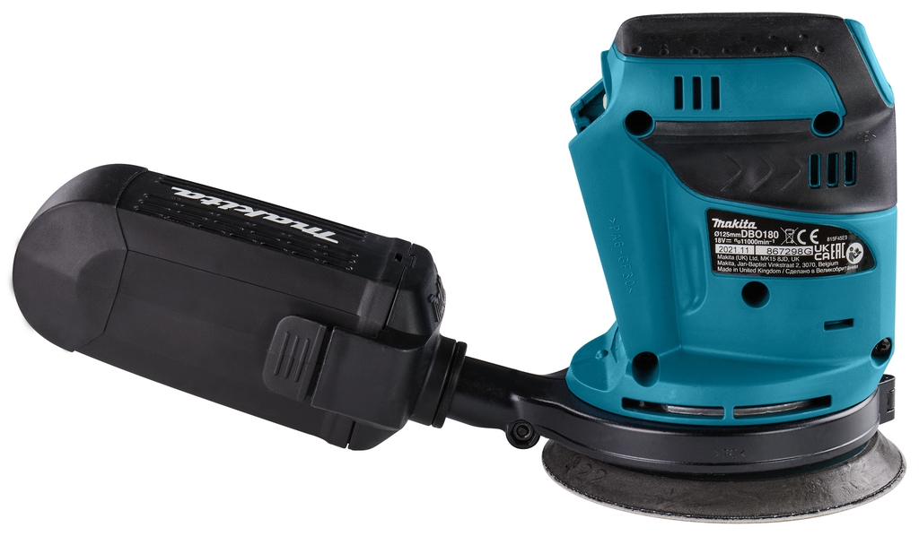 Slefuitor orbital Makita DBO180Z Corp de 18 volti