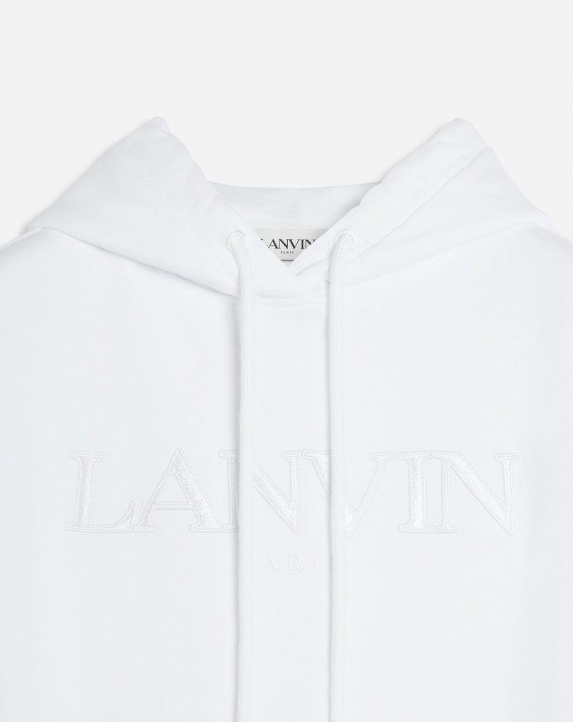 HOODIE CLASSIQUE EN MOLLETON DE COTON LANVIN BRODÉ