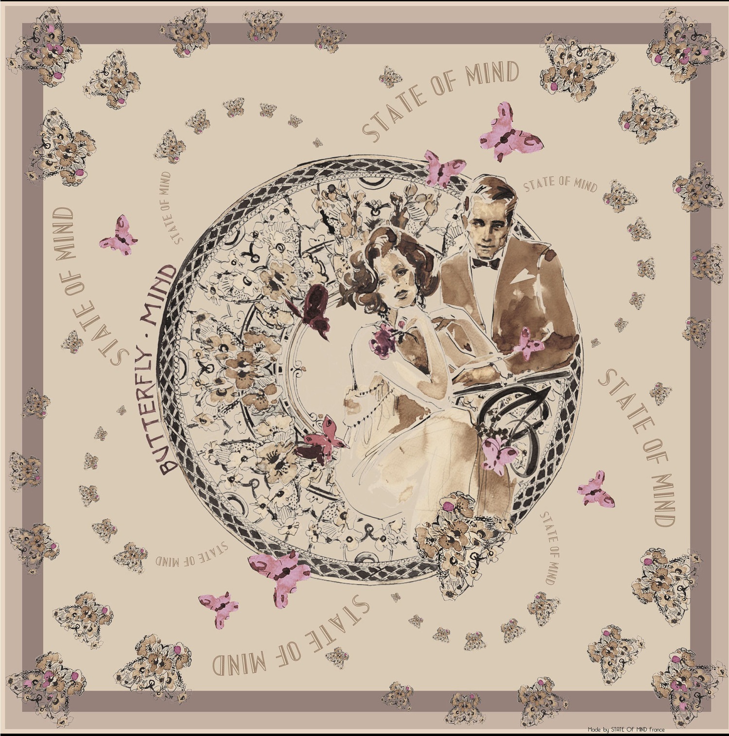 Butterfly Mind Silk Scarf