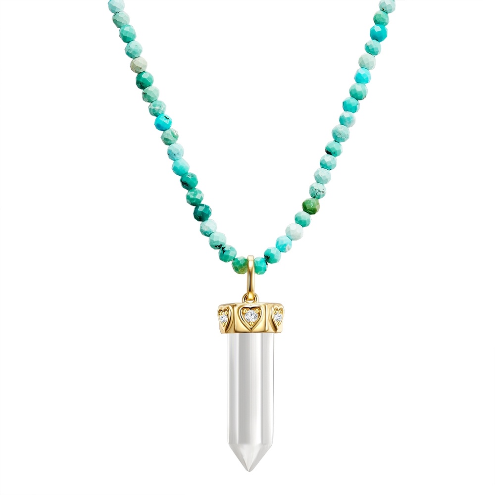 Glanzstücke München Collier en argent Turquoise Oxyde de zirconium (CZ) en Turquoise collier