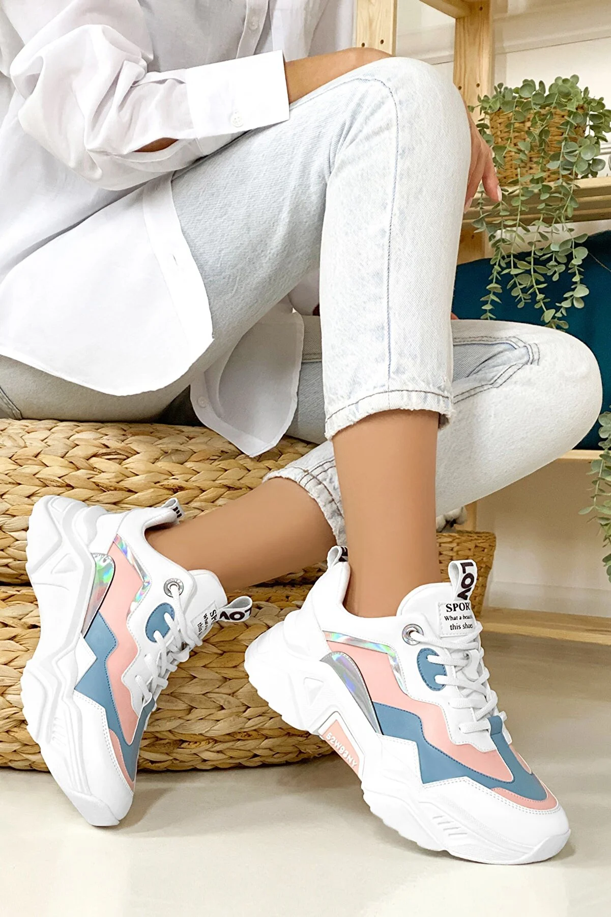 DARK SEER  Blau-weißer Damen-Sneaker