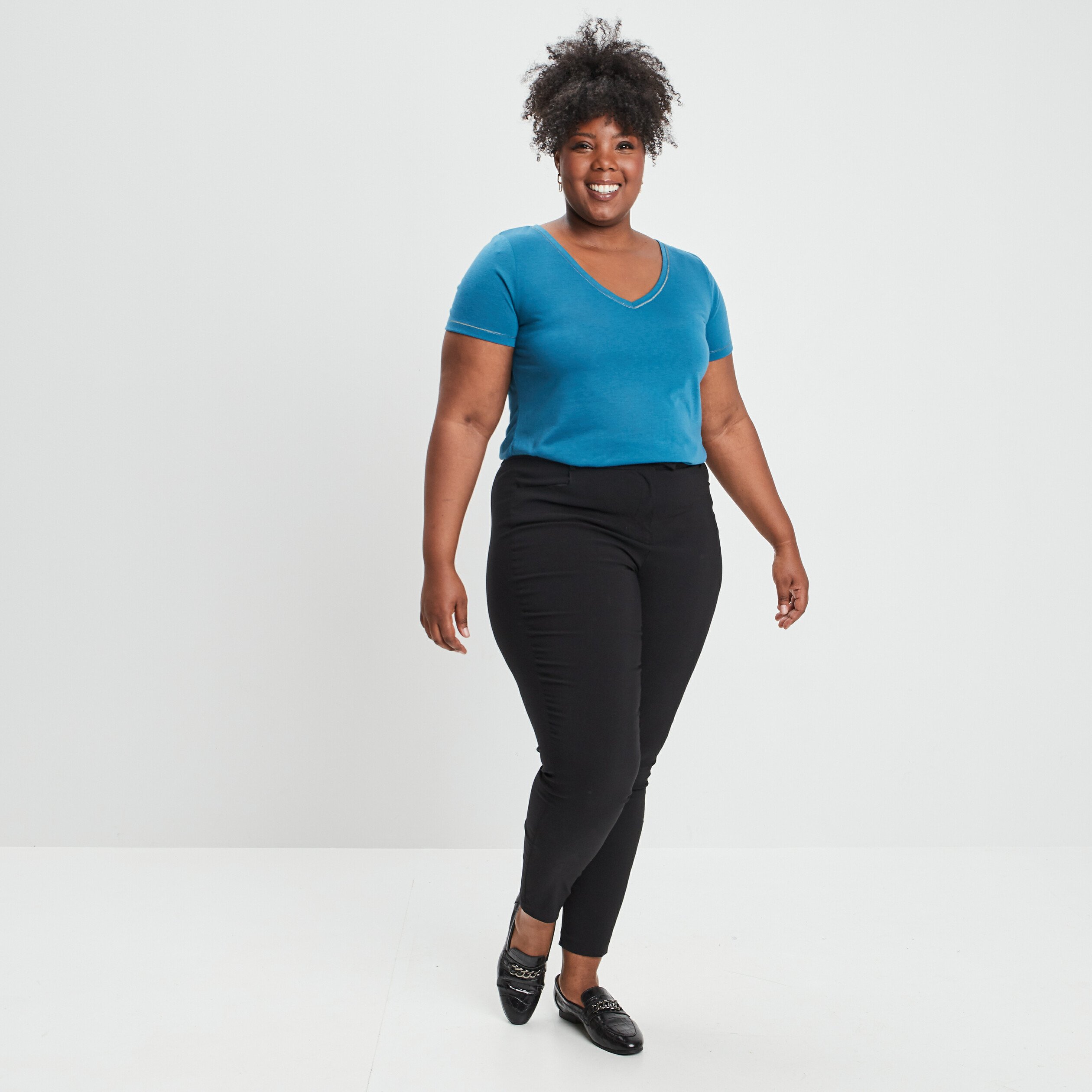 Pantalon skinny noir femme grande taille | La Halle