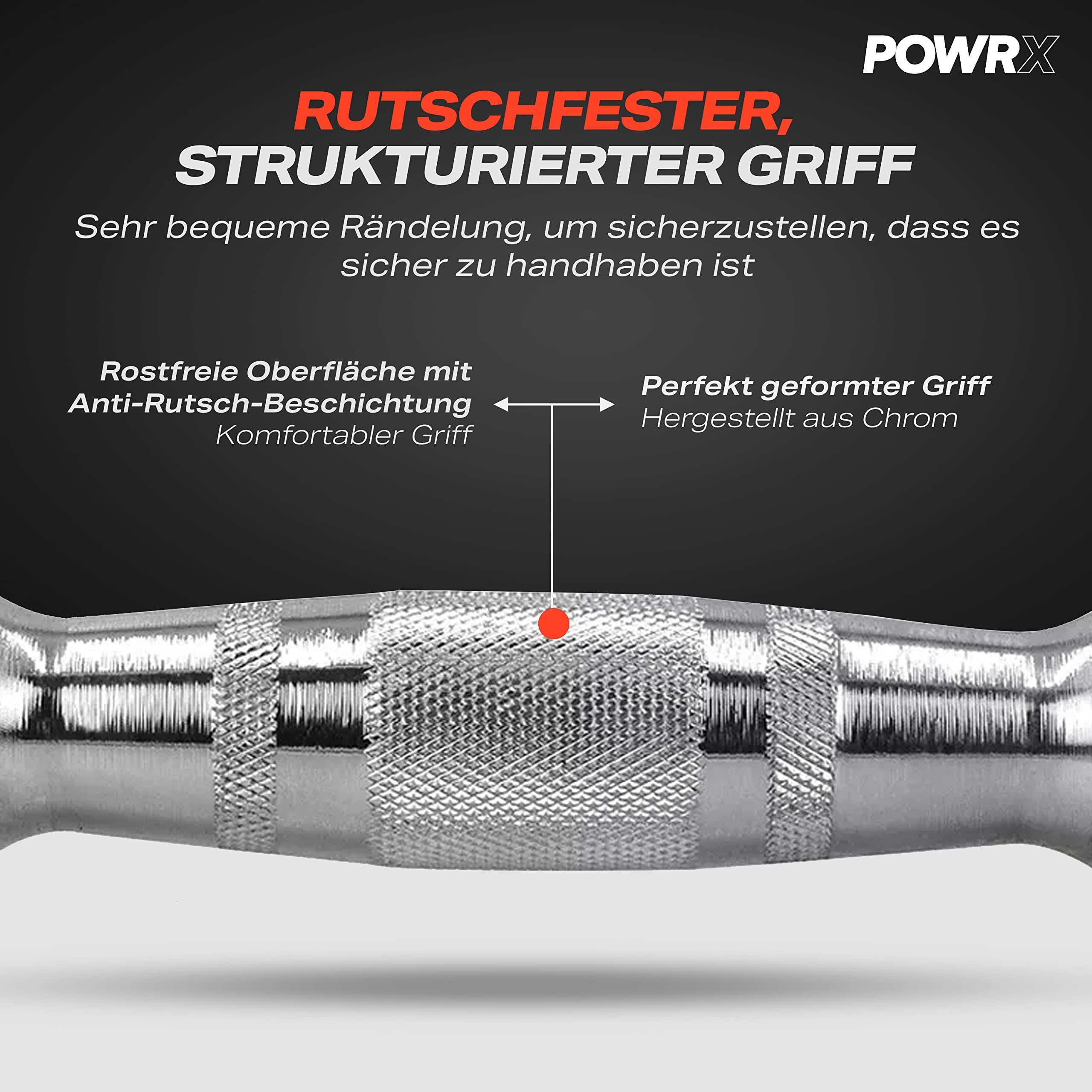 POWRX Kurzhantel Hexagon Kurzhanteln 2 x 2 kg Set gummiert, 2 X 2 Kg
