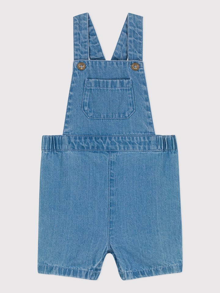 PETIT BATEAU Jeans-Latzshorts in Blau günstig kaufen