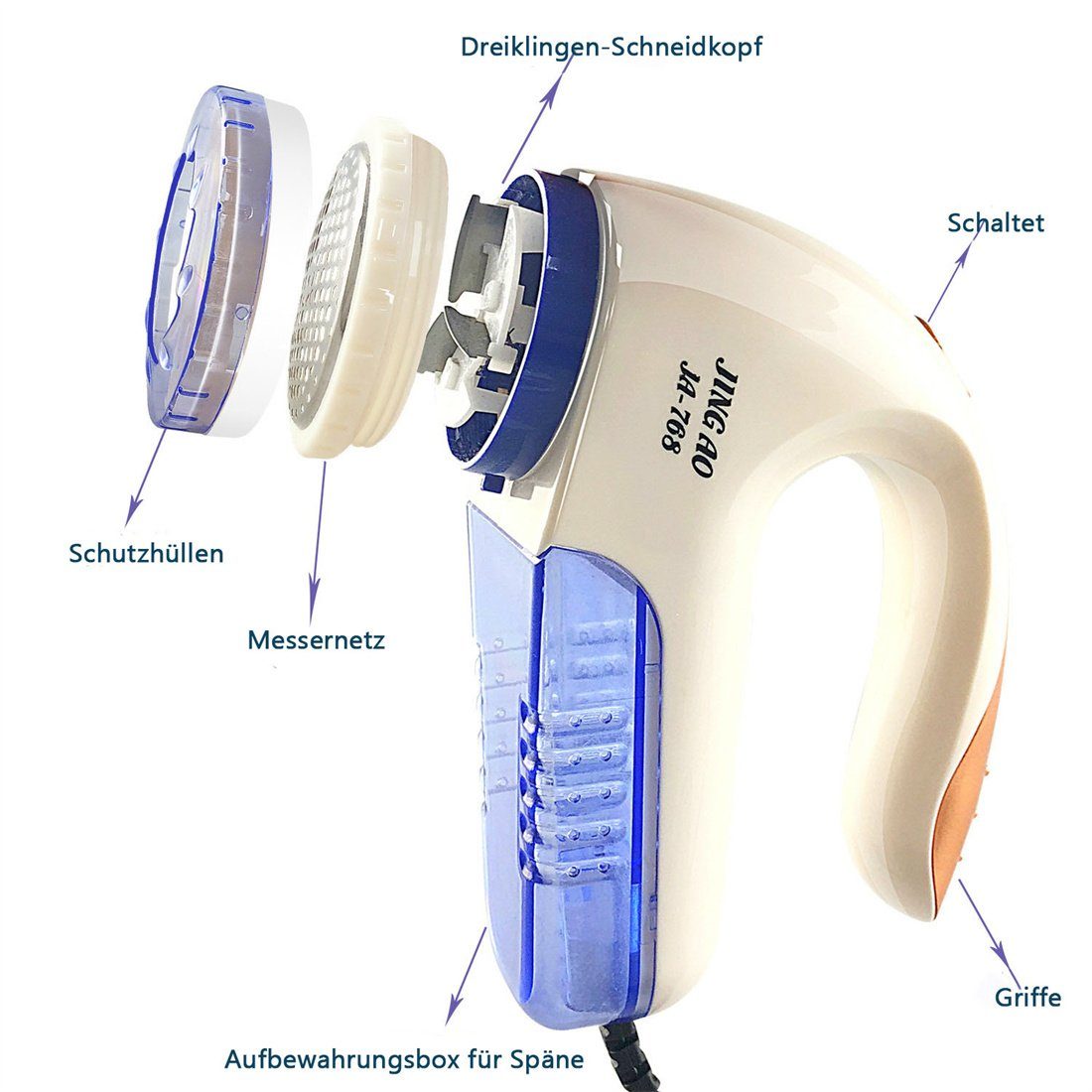 ZAXSD Fusselrasierer Fusselentferner Haarknäuelschneider, Kleider-Stecker-Fusselentferner