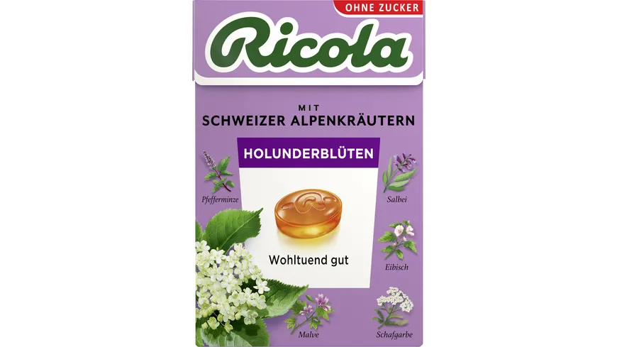 Ricola Bonbons Holunderblüten Box 50 g