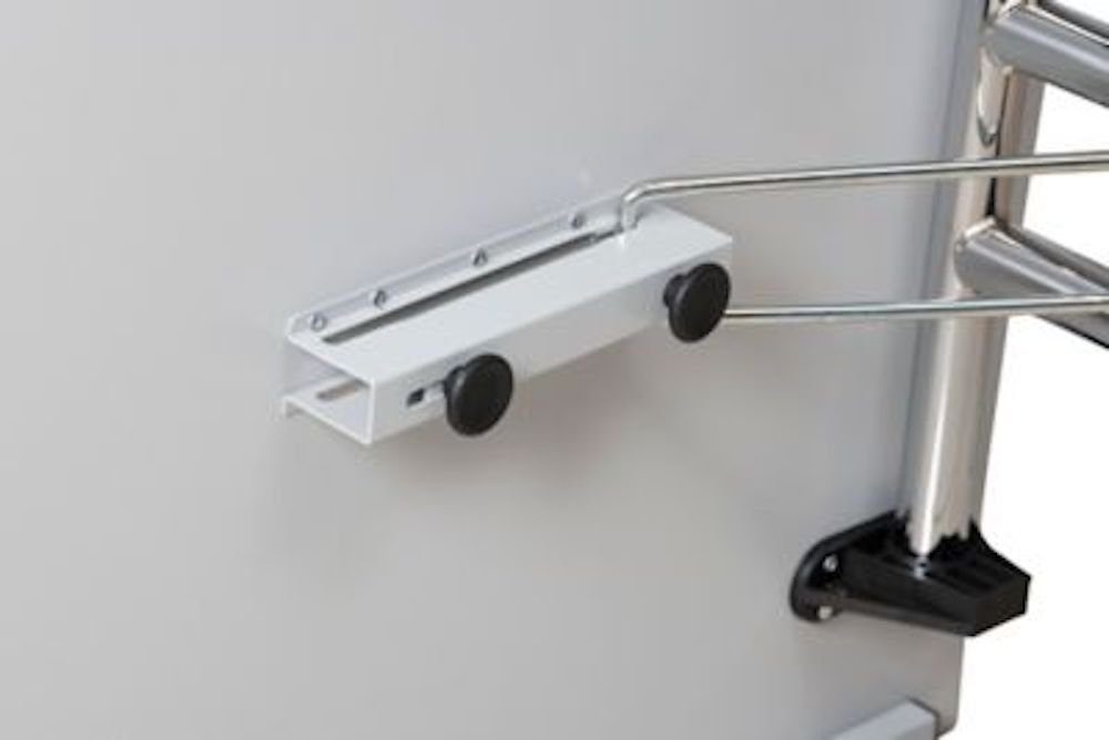 PROREGAL® Klapptisch Klapptisch Lizard, C-Fuß-Gestell, HxBxT 75x140x70cm, Chrom-Buche