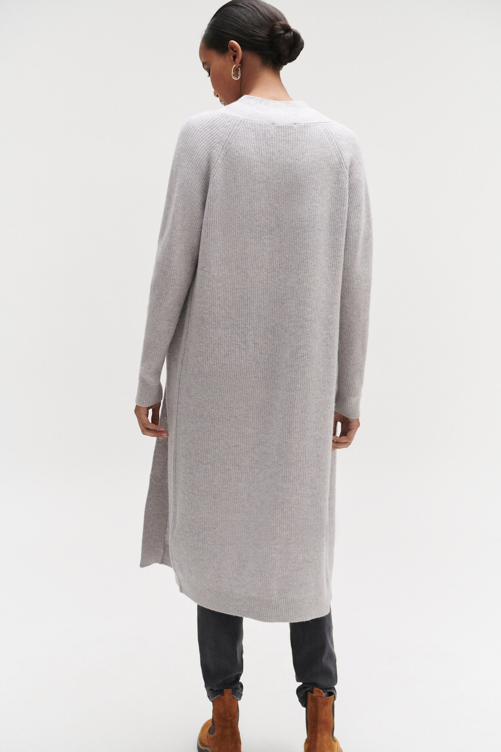 gilet garance gris clair femme