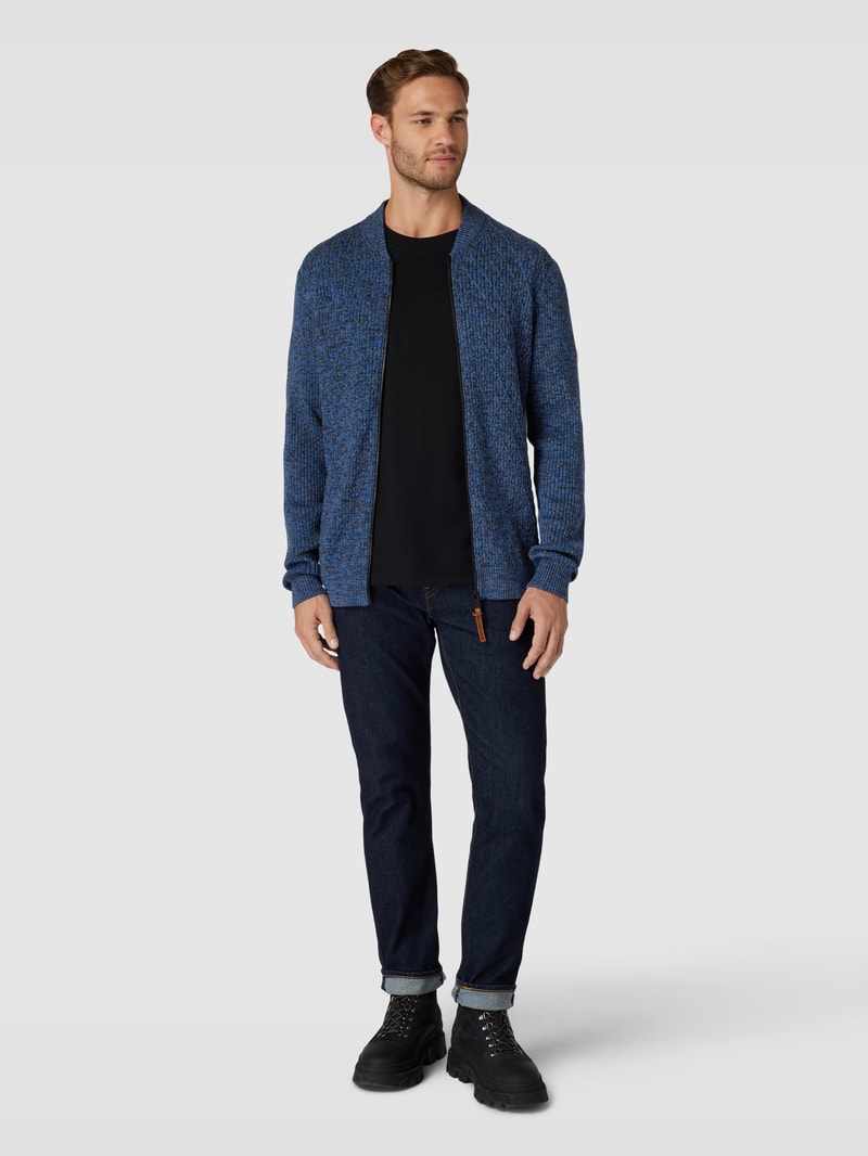 Strickjacke mit Strukturmuster in royalblau