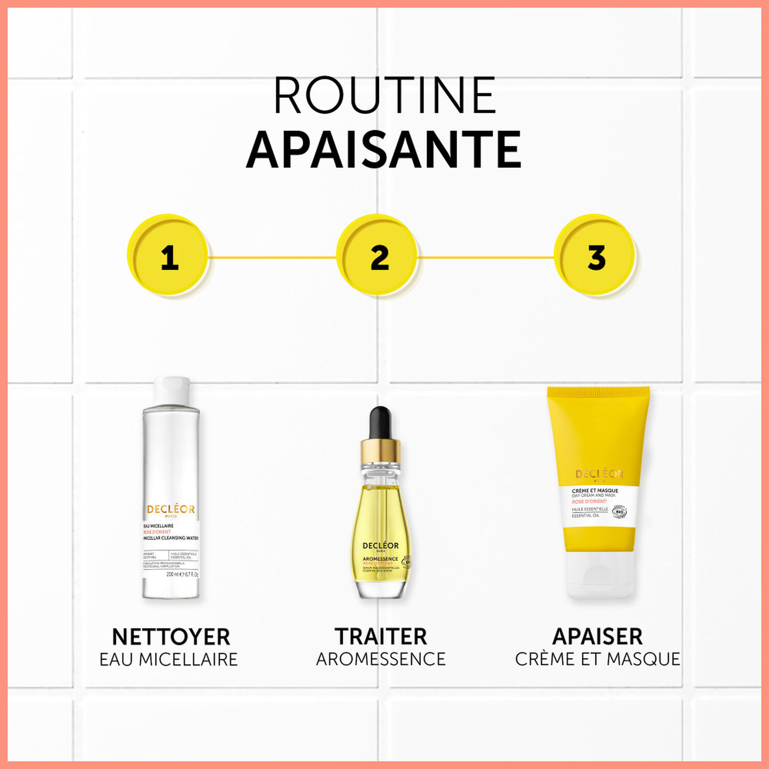 Decléor Aromessence Sérum Huiles Essentielles Rose D'Orient Sérum Visage Apaisant 15 ml