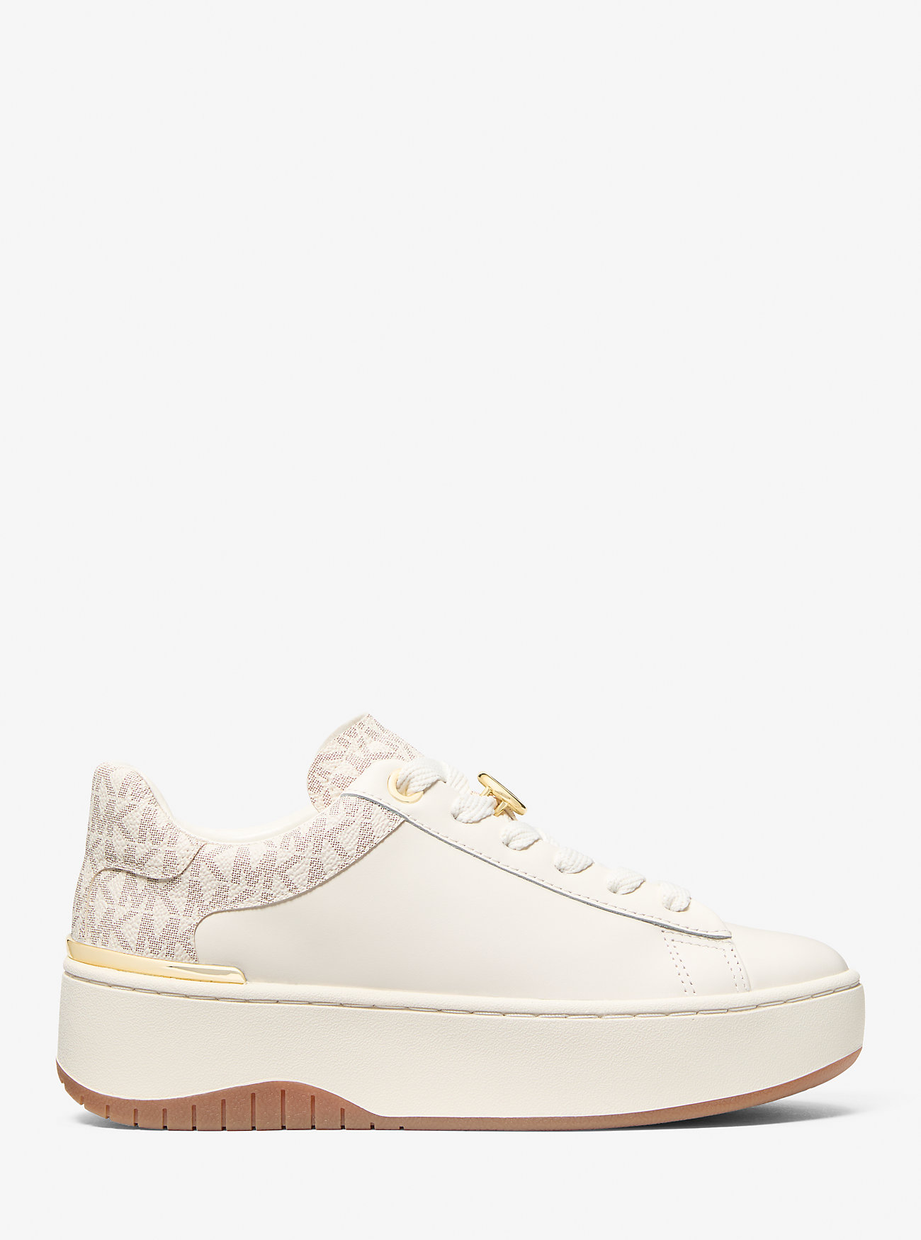Dottie skinn- og signaturlogo-sneaker – VANILLA