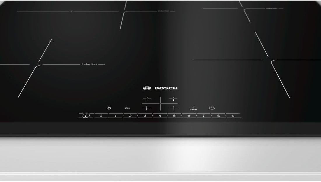BOSCH Backofen-Set Backofen mit Induktionskochfeld autark 60 cm Teleskopauszug Bräterzone