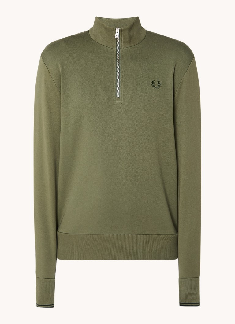 Sweter Fred Perry z zamkiem błyskawicznym i logo