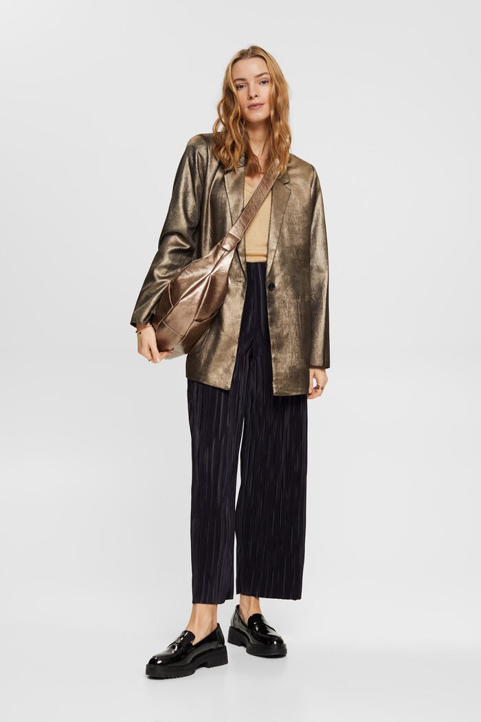Plissierte Hose mit weitem Bein