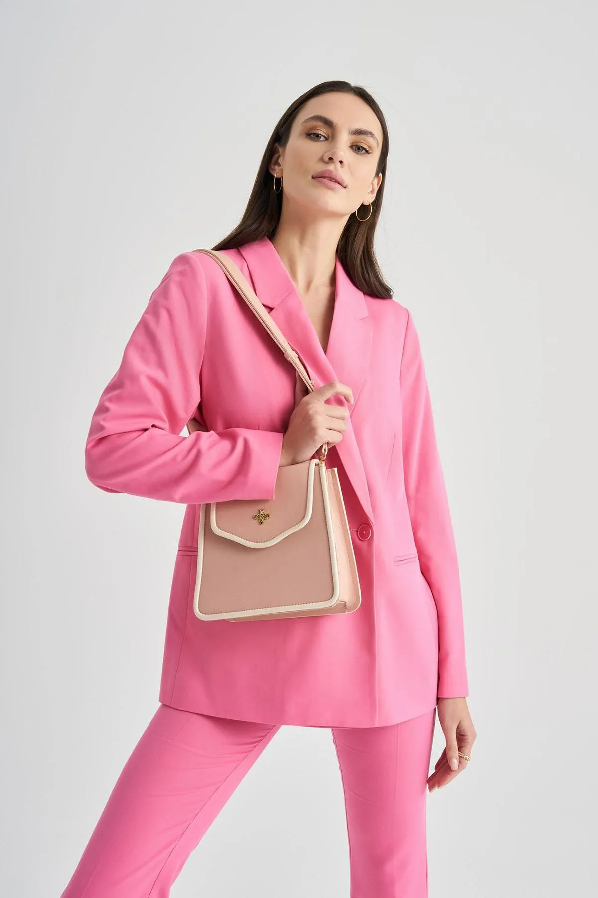 Lucky Bees  Clutch - Rosa - Unifarben