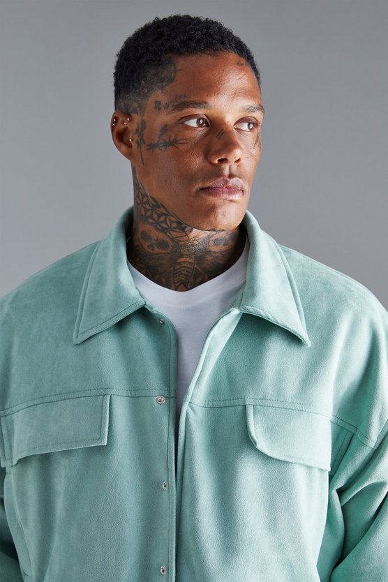 Kastige Wildleder Harrington-Jacke