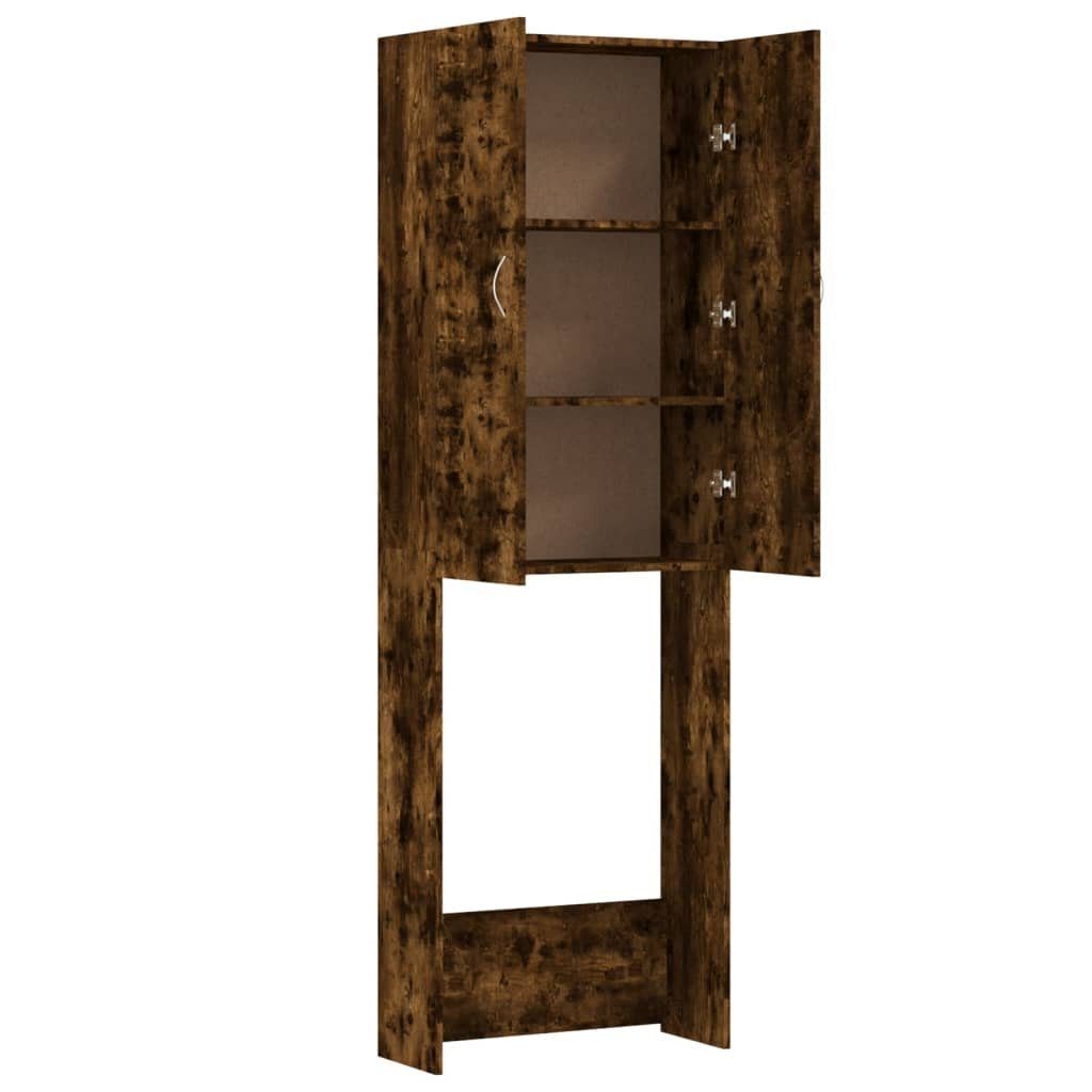 vidaXL Waschmaschinenumbauschrank Waschmaschinenschrank Räuchereiche 64x25,5x190 cm