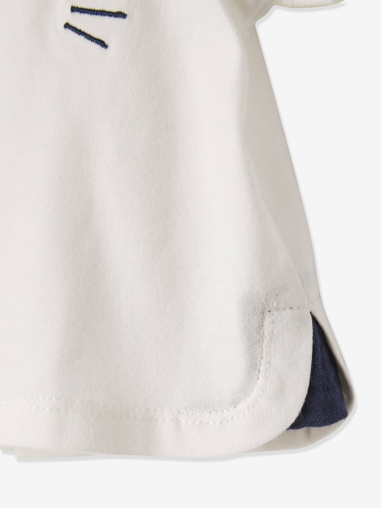 Ensemble naissance T-shirt et short de cérémonie bébé bleu jean
