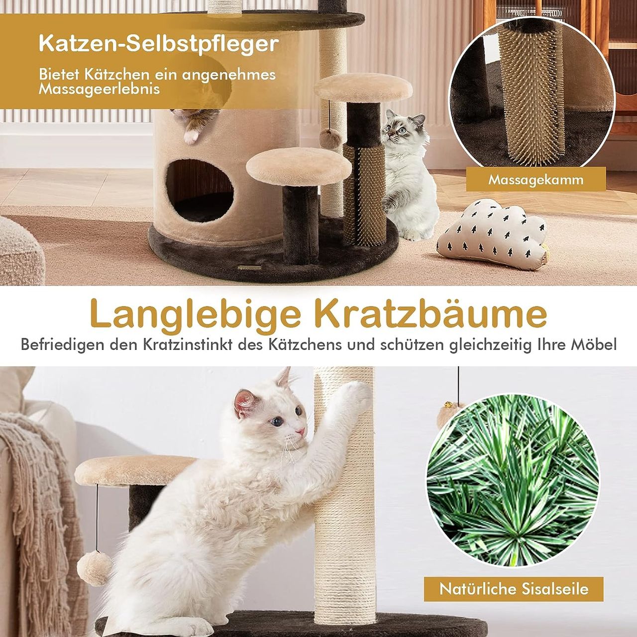 Costway 6-stöckiger Kratzbaum