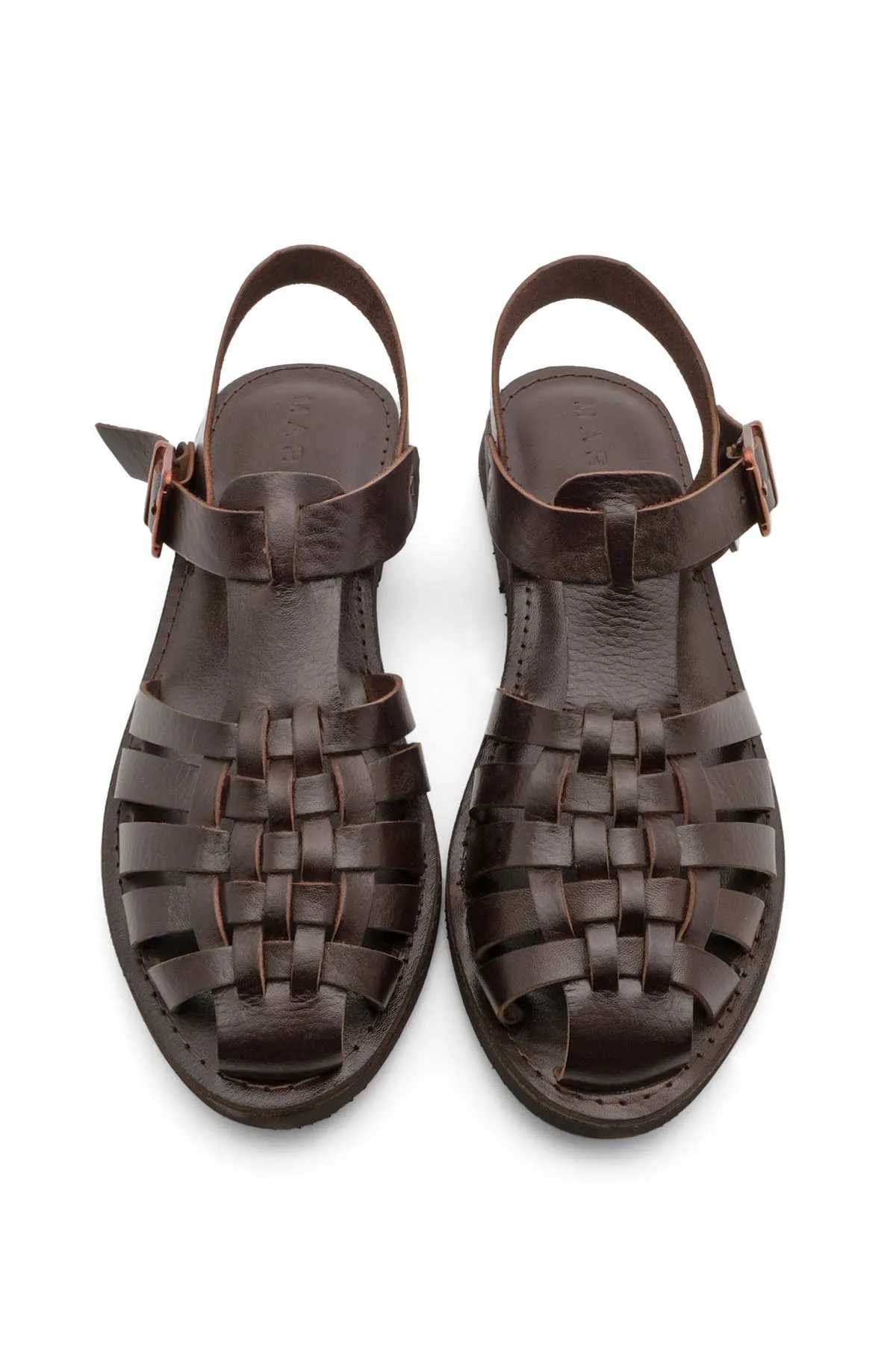 Marjin  Sandalette - Braun - Flacher Absatz
