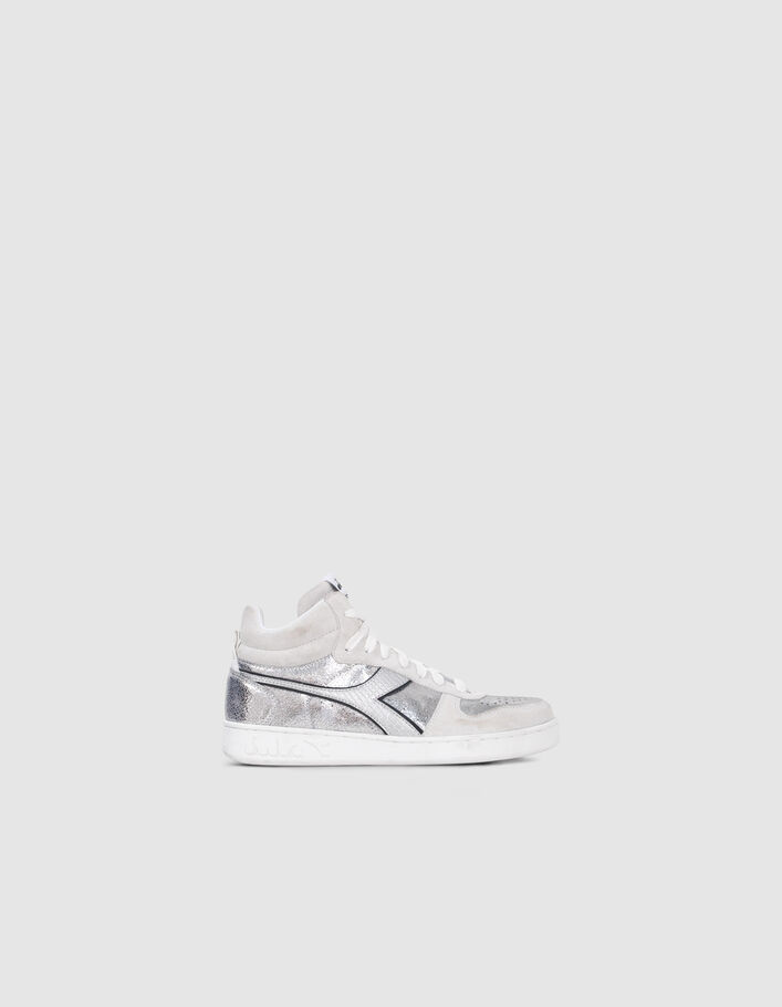 Baskets silver en cuir IKKS X DIADORA Femme