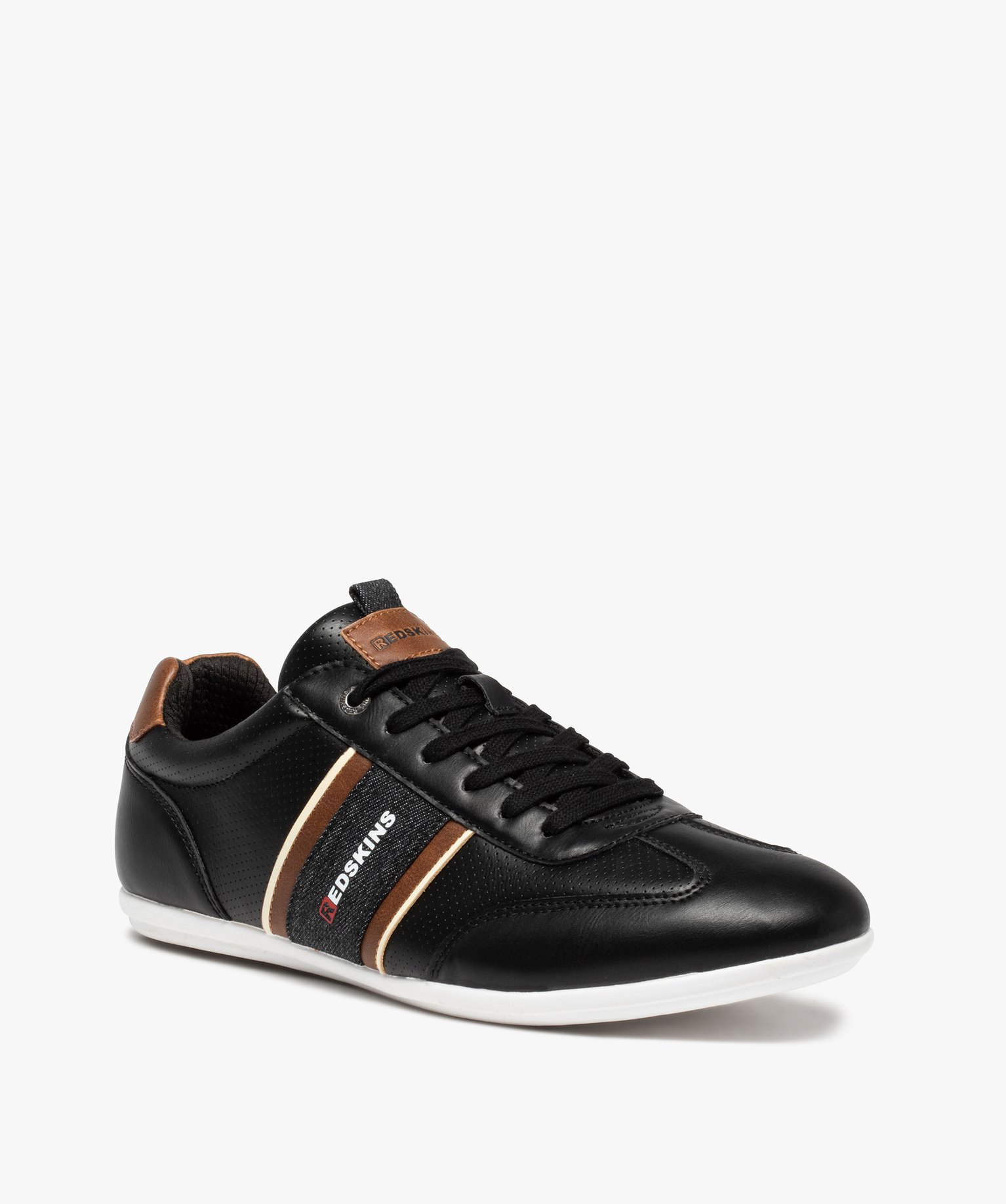 Baskets homme à lacets et semelle fine - Redskins noir | GEMO