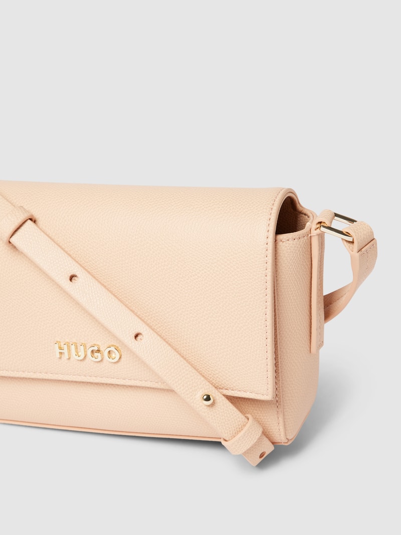 Handtasche mit Label-Applikation Modell 'CHRIS' in sand