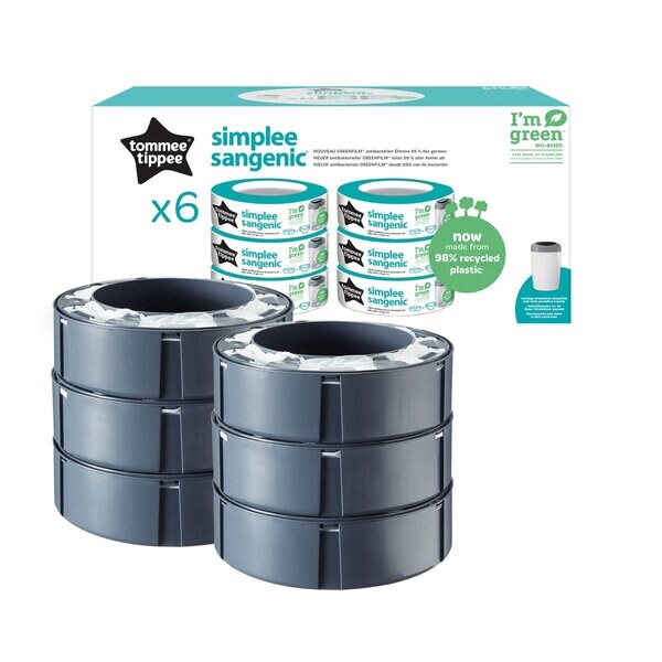 Kazety do plienkového koša Tommee Tippee Simplee Sangenic, 6 kusov